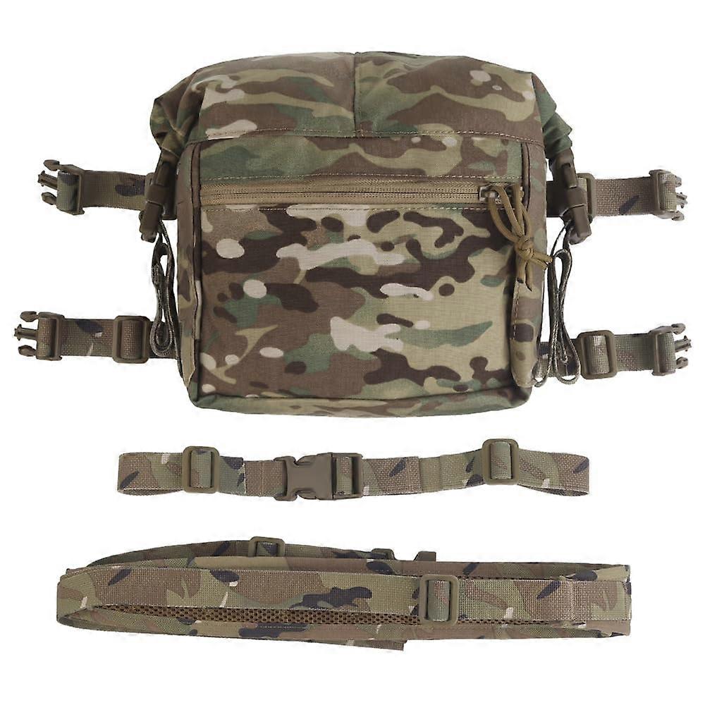 Tactical Expansion Pack Chest Bag - Large Capacity MOLLE Admin Pouch for Placard Split Chest Rig, Utility Chest Pouch