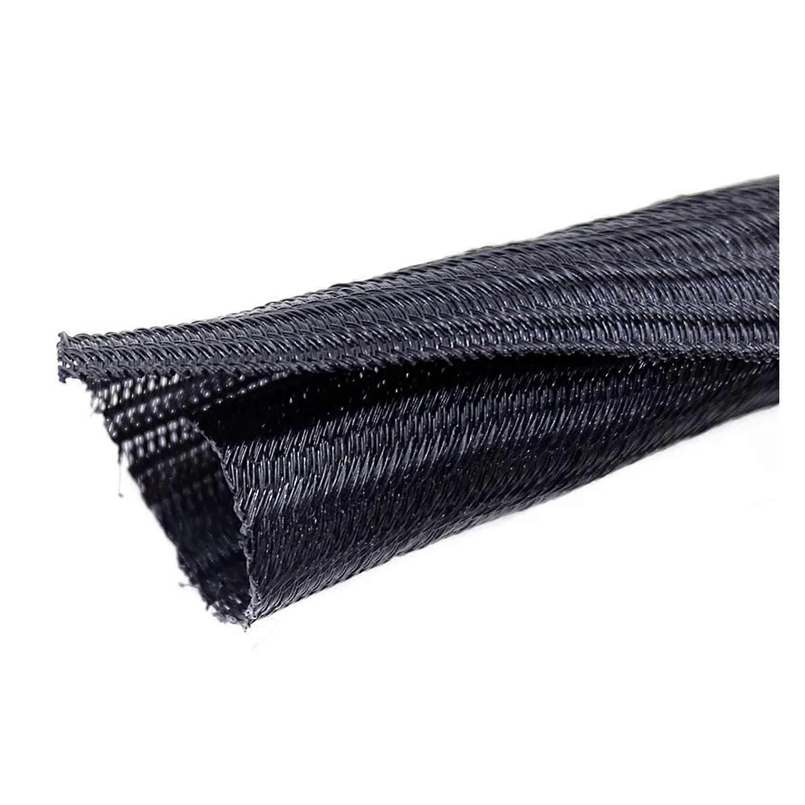 Cable Sleeves Expandable Braided Self Closed Cable Sleeve 38mm 5m Black Cable Management Loom