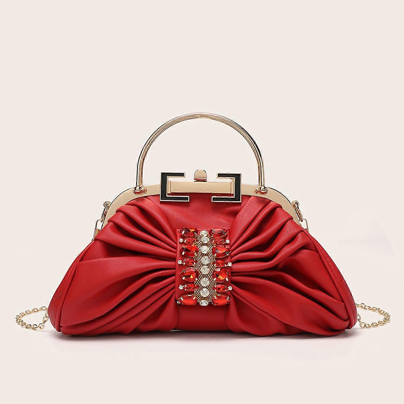 Polyester Easy Matching Clutch Bag with chain women elegant bag