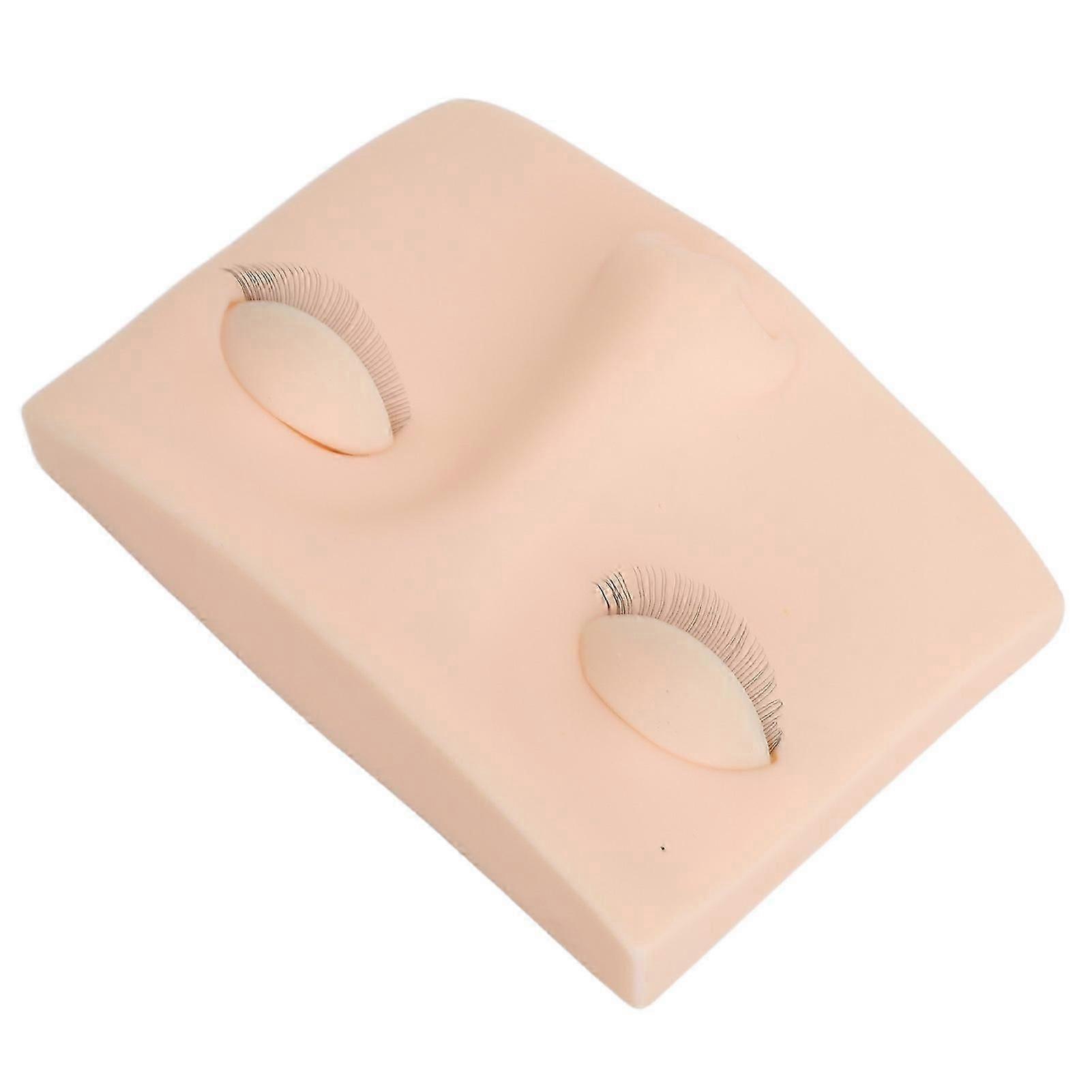 Eyelash Extension Mannequin Head Set Lash Extension Practice Face with 3 Removable Lash Practice Eyelids Pink