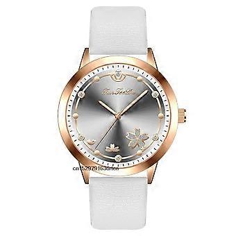 Estilo simple Diseño de flores Relojes de mujer Reloj de pulsera de moda de lujo para mujeres Damas elegantes Cuarzo Reloj de cuero Envío