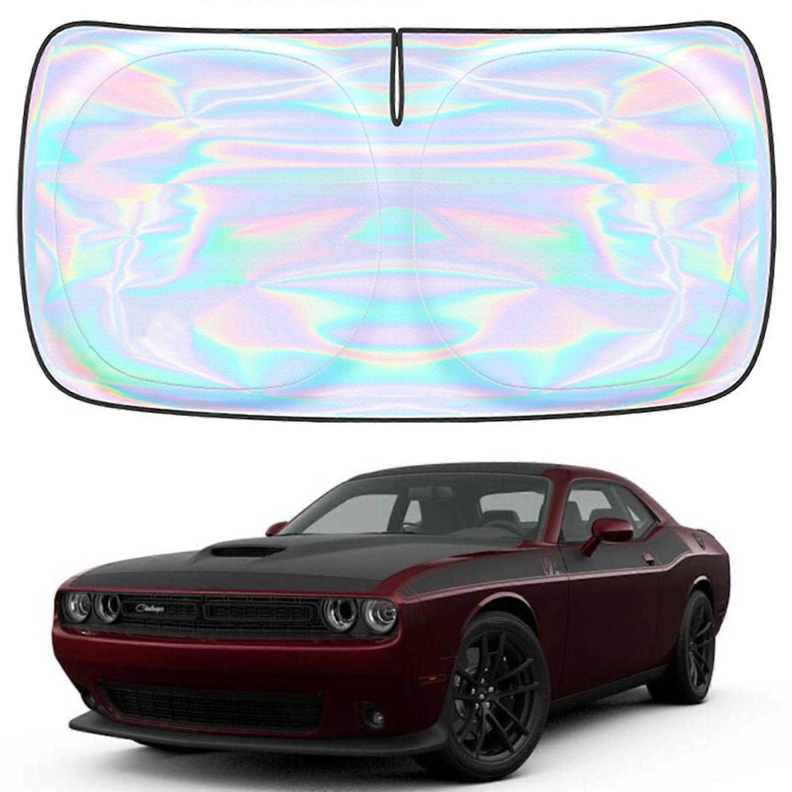Windshield Sun Shade for Dodge Challenger 2015-2025, Custom Fit Front Window, Foldable Visor Protector, UV Blocker