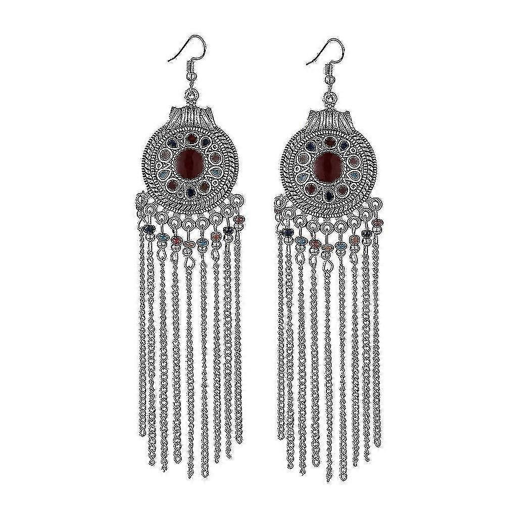 Long Earrings Chain Fringe Alloy Eardrops For Daily Use