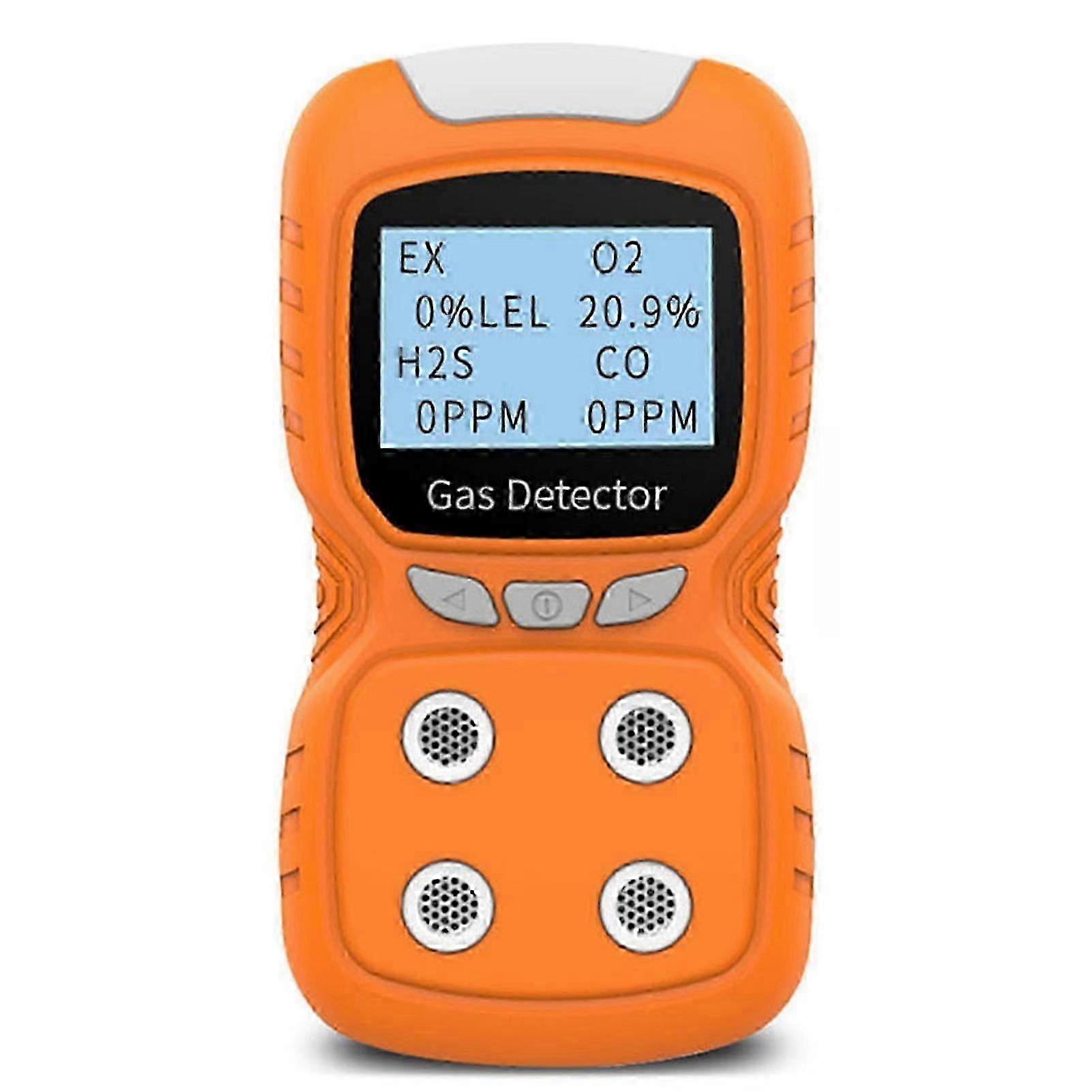 4-Gas Monitor Meter Tester Analyzer Draagbare gasdetector CO-monitor Digitale giftige gasdetector Oplaadbare LCD-display Geluid Licht Trillingsalarm A