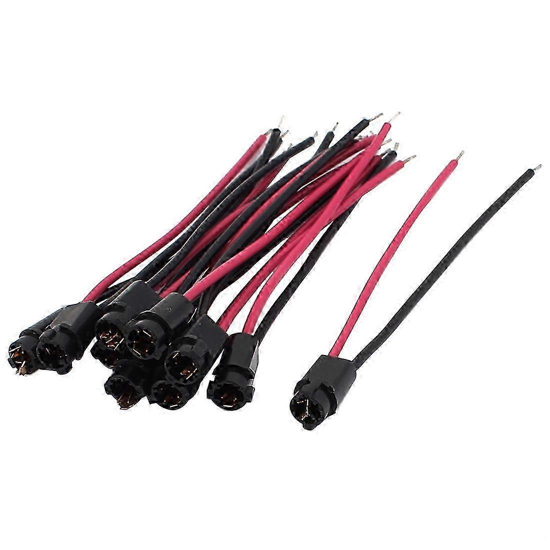 2/3/5/8/10pcs T5 LED Socket Lamp Dashboard Indicator Light Socket 2 Wire Bulb Harness Wire Connector Replacement for CarEdition A