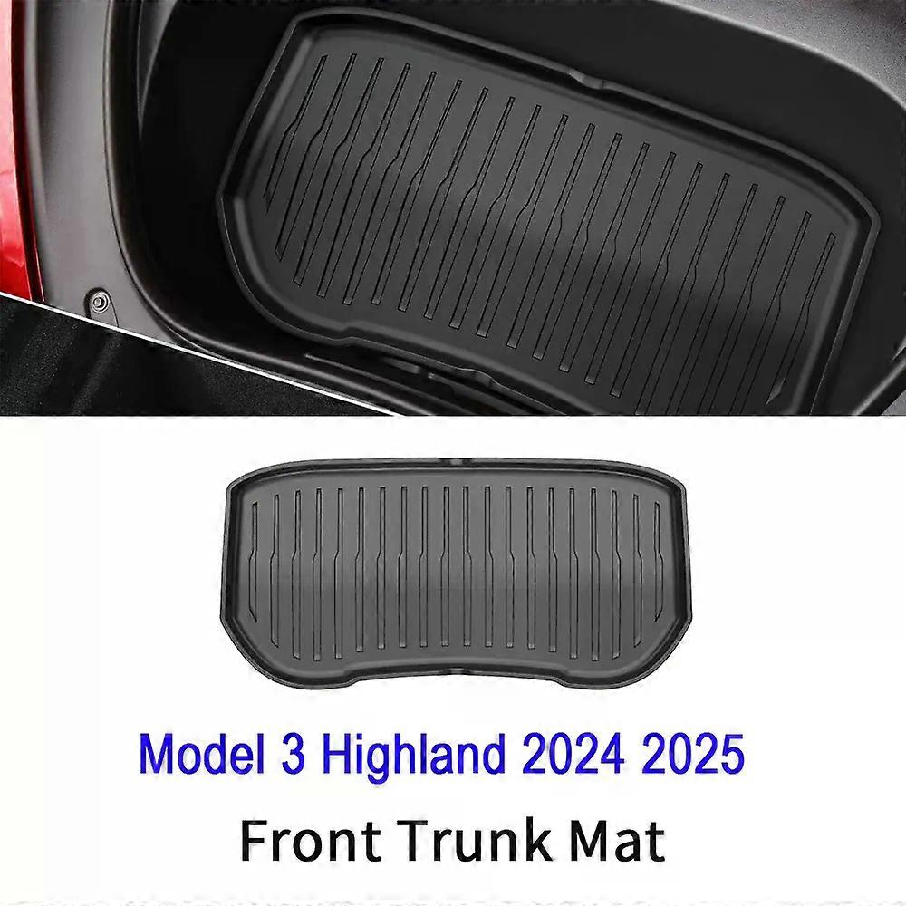 USVOTOV Trunk Mats For Tesla New Model Y Launch 2021-2025 Model 3 Highland Cargo Liner Front Back Sill Guard Anti-Kick Accessory