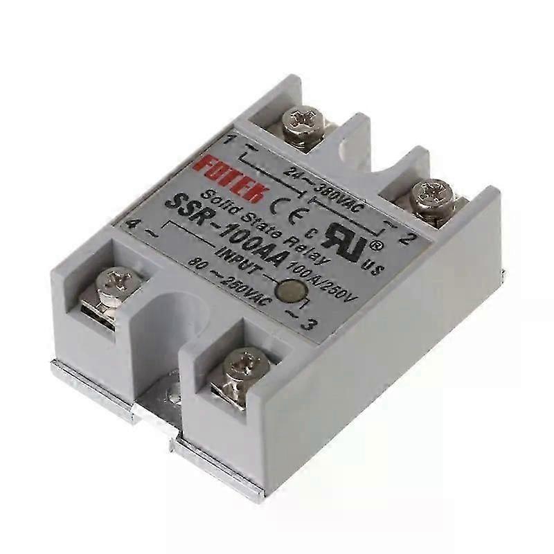 SSR-100AA Single Phase Solid State Relay Module Temperature Controller for Industrial Automation Process AC to AC Relay