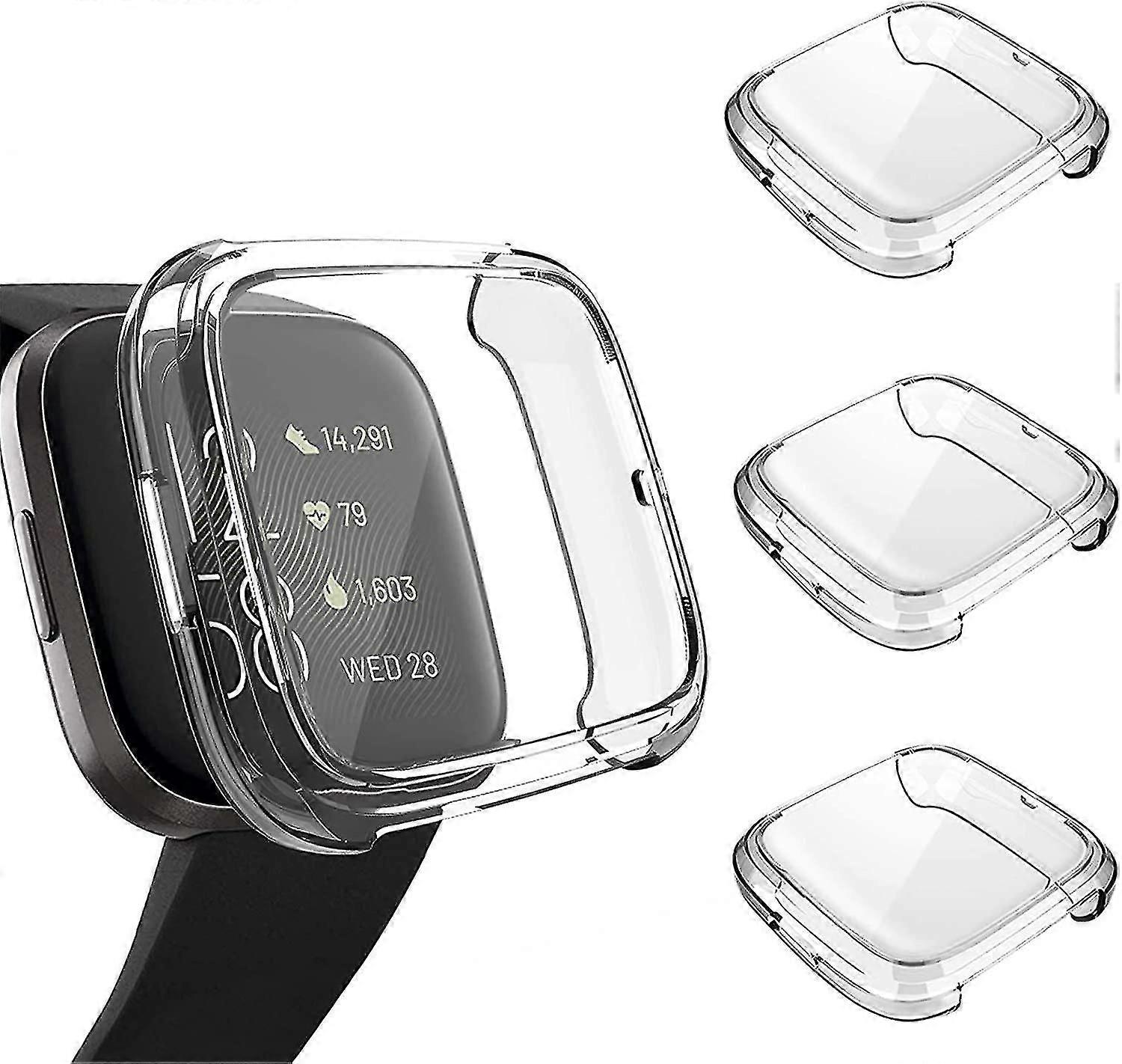 3 Pack Screen Protector Compatible Fitbit Versa 2 Case, Ultra-thin Slim Soft