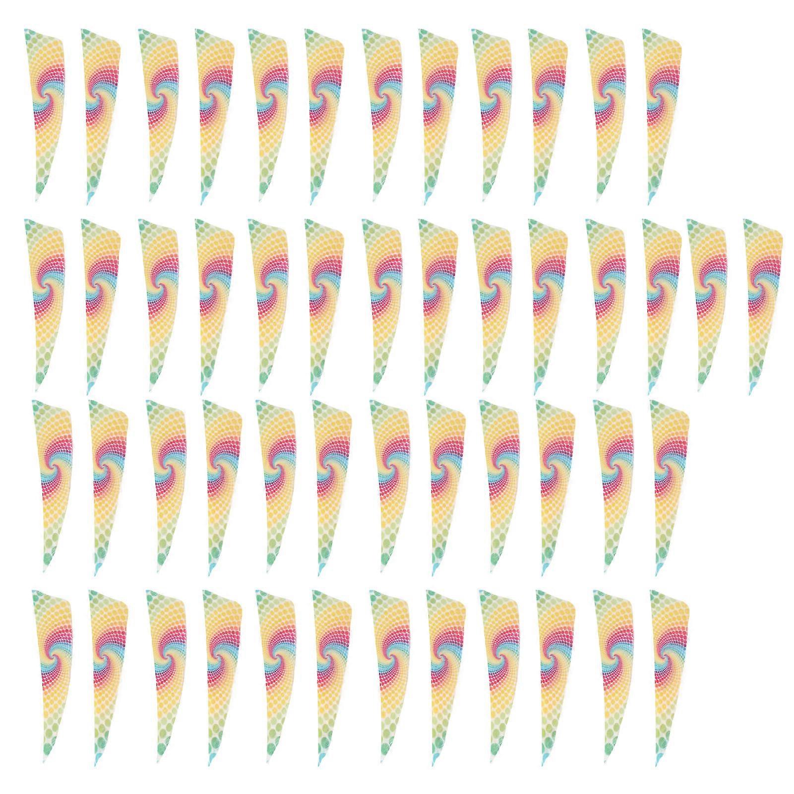 50Pcs Flèche Fletcs Léger À La Mode Polyvalent 4 pouces Bouclier Plume Fletching Pour Tir à l’arc DIY
