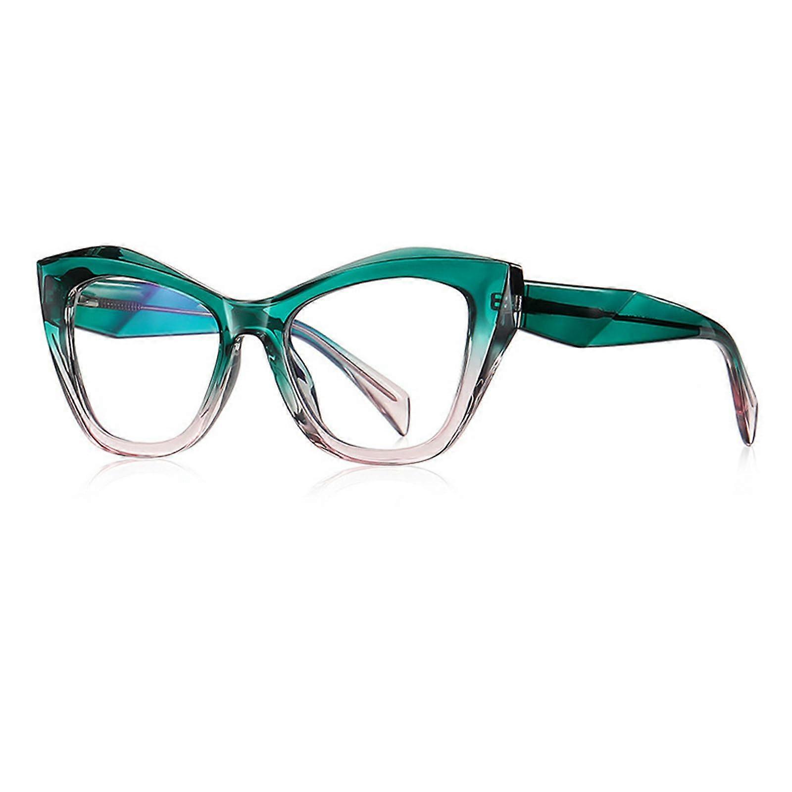 Blue Light Blocking Womens Reading Glasses Gradation Green Pink Spring Hinge Computer Readers