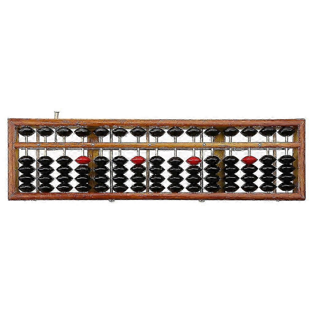 Button Professional Wooden Abacus Calculator With Reset For Accountants Clerks