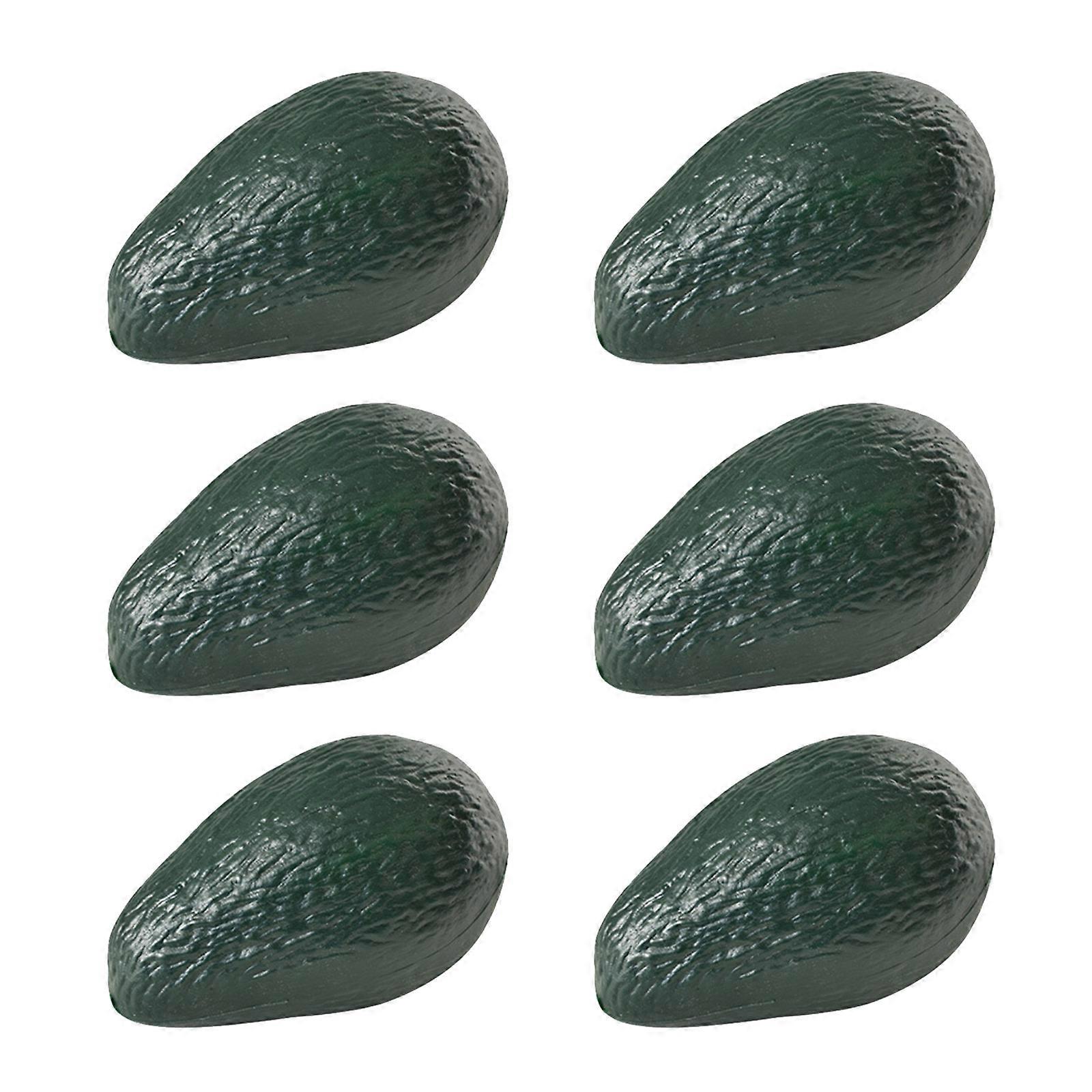 Set of 6 Imitation Avocado Props Window Display Accessory Artificial Avocado for Window Display and Kitchen Decoration