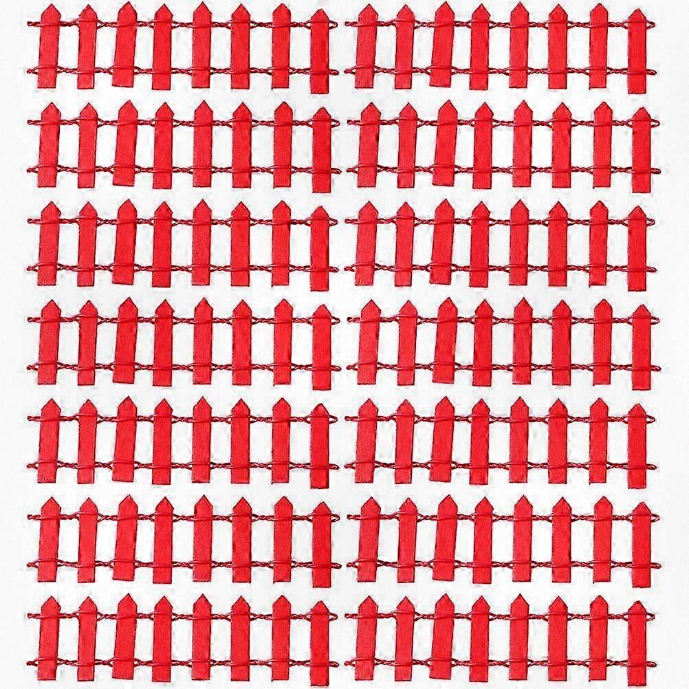 20 יחידות גדר גן מיניאטורית מיני גדר משבצות עץ לעוגות דקורטיביות ותצוגות דגמי גן