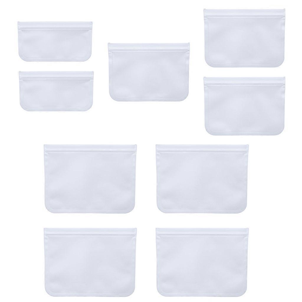 6/9/12 Pcs PEVA Food Storage Container Zip Lock Leakproof Reusable Freezer Bag for Fresh Wrap Organizer