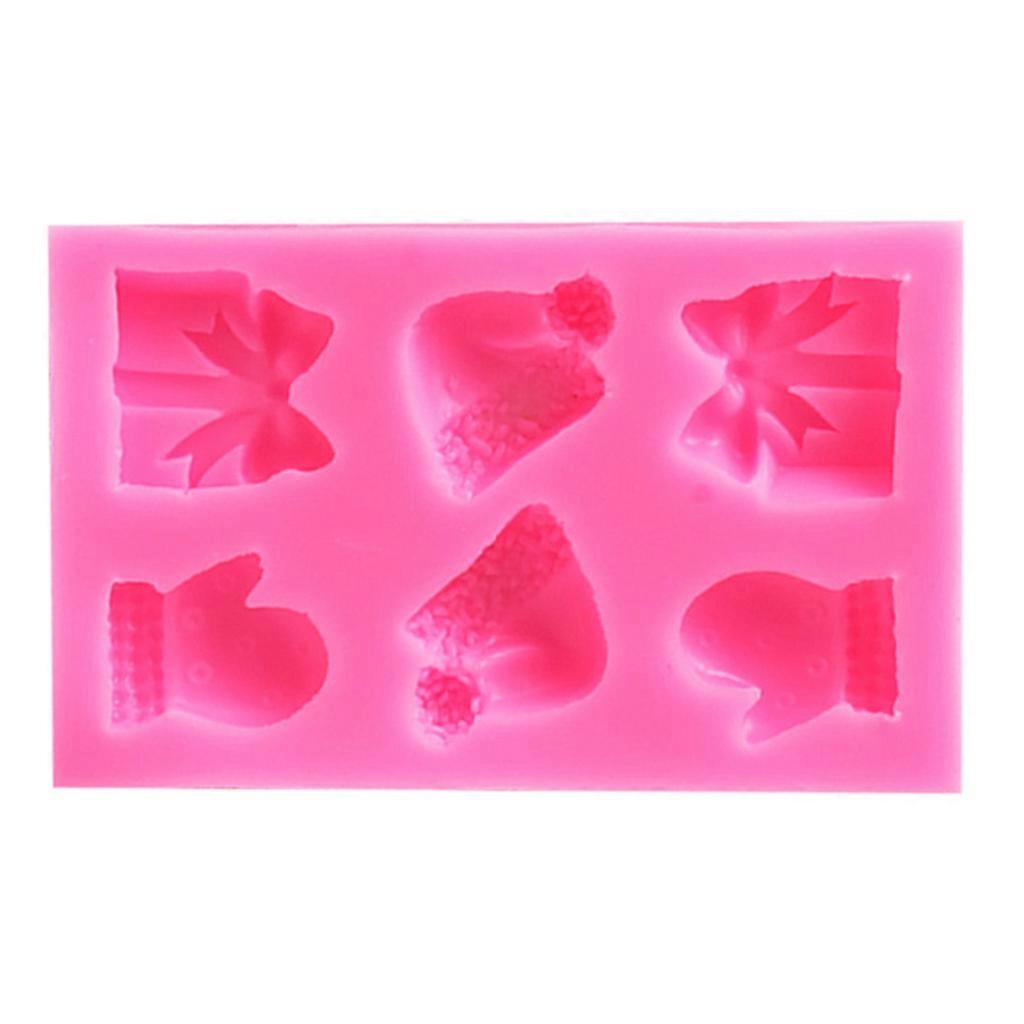 Julklappsaskform Silikonmaterial Fyrkantig Form DIY Fondant Kakform Bakverktyg Perfekt present till bakälskare Flerfärgad