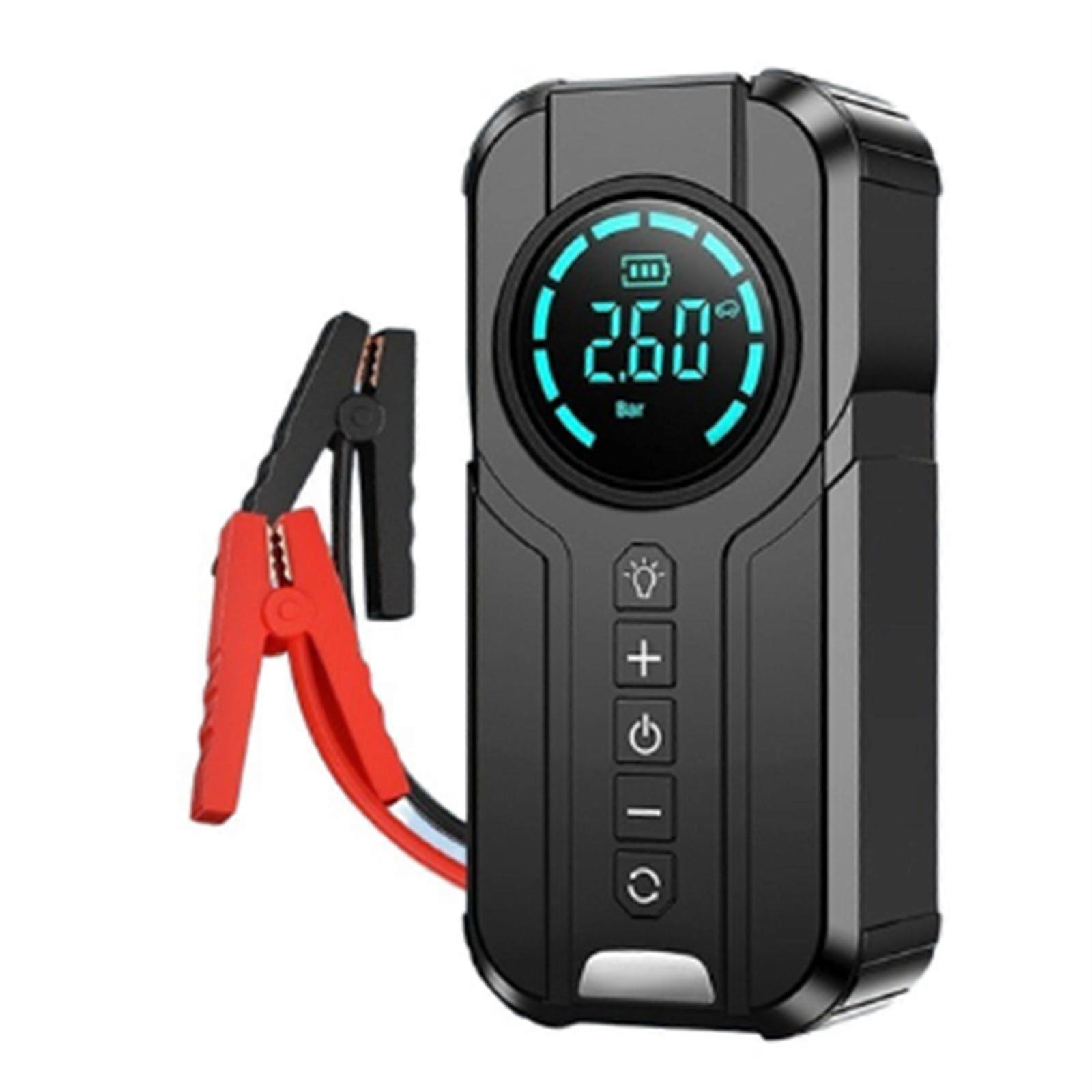 12V Portable Car Jump Emergency Power Starter Auto Battery Booster Charger Built-in Emergency LED Flashlight Fast Charge