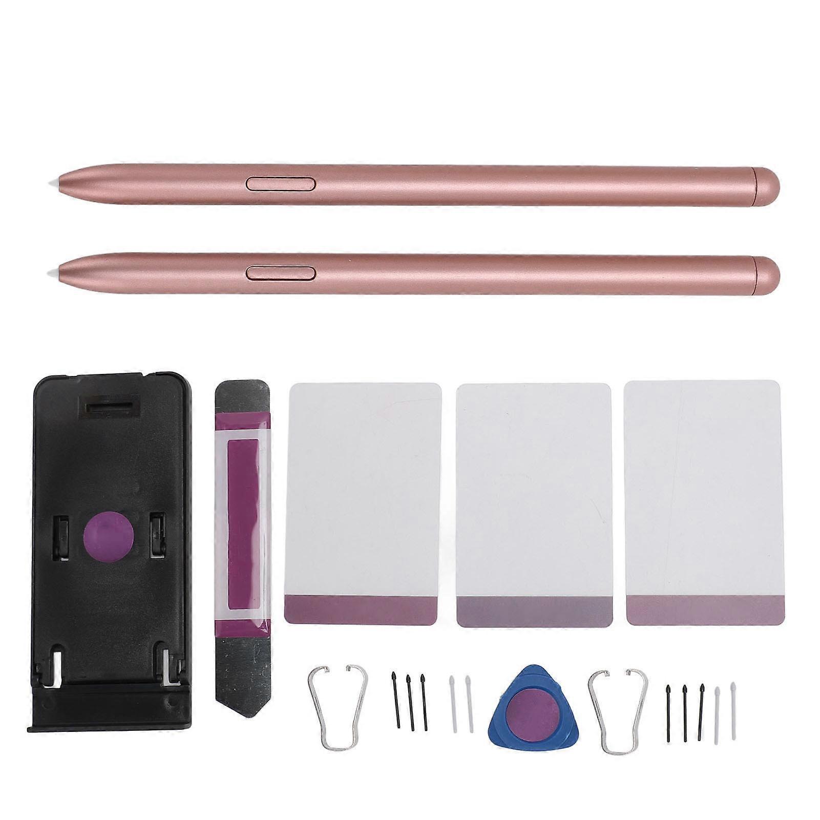 2Pcs Stylus for Tab S7 Magnetic 4096 Pressure Level Menu Function Precise Control Durable Smart Pen with Accessories Brown