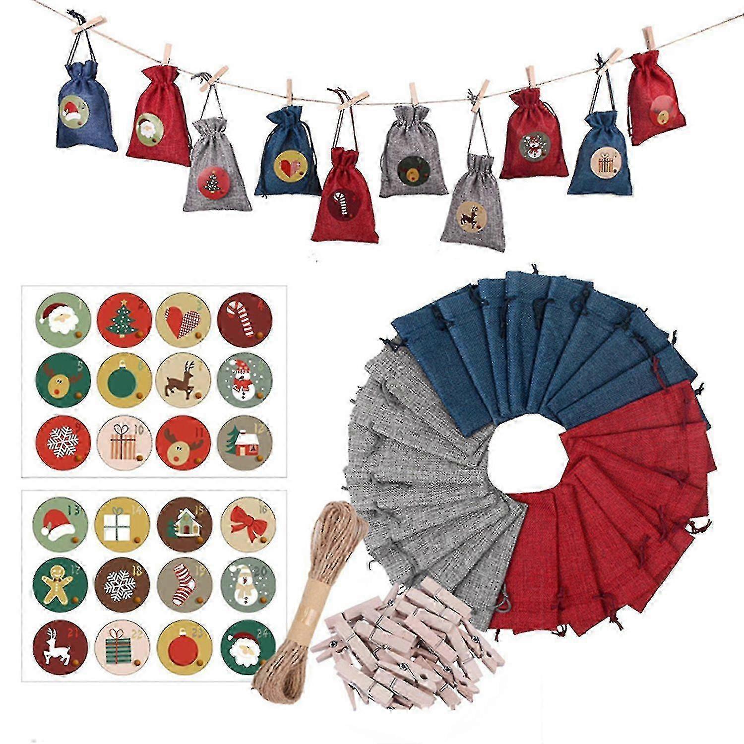 Creative Multipurpose Drawstring Linen Candy Bag for Christmas Gift Suitable for Various Brands