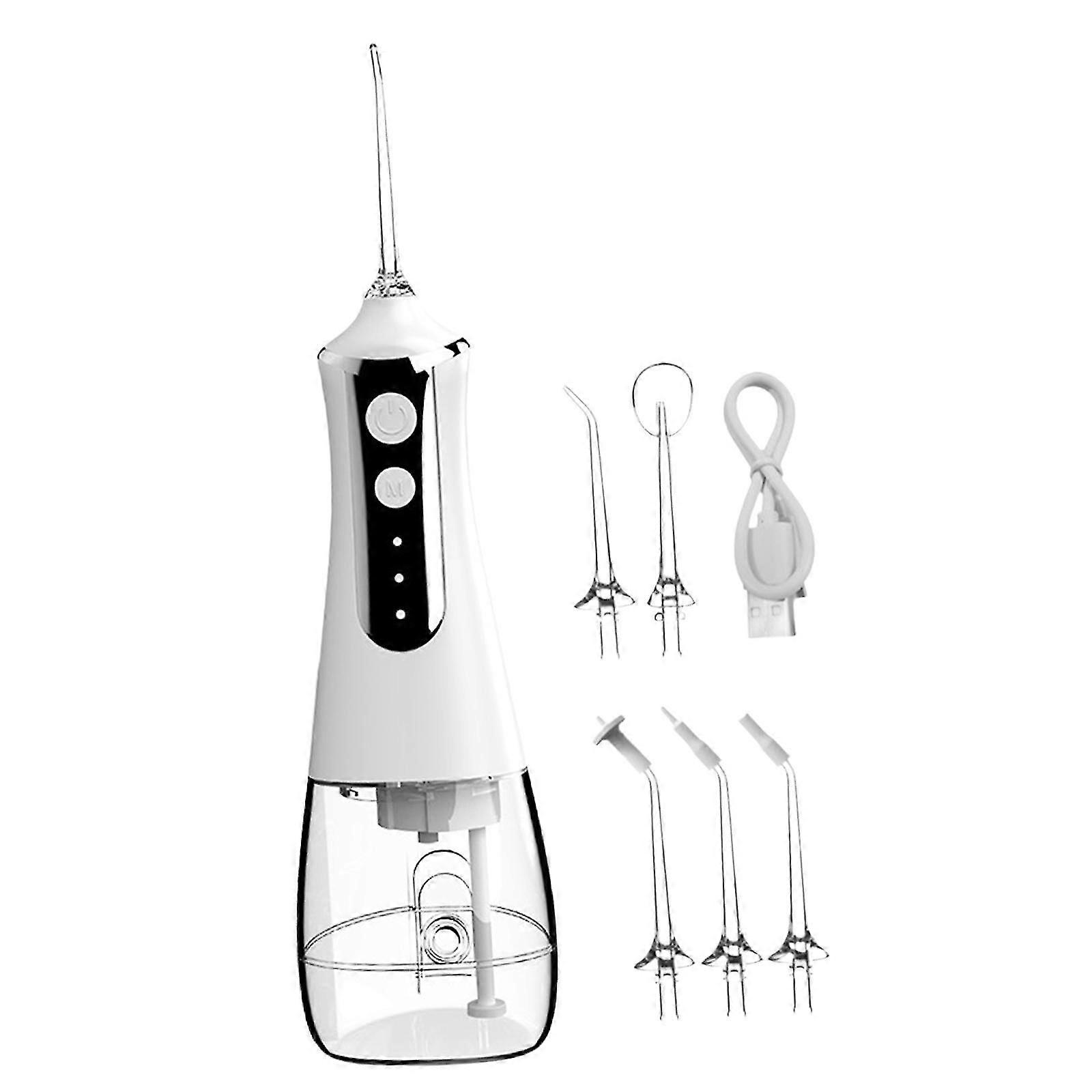 Cordless Water Tooth Flosser for Home Use and Office Accessories in White
