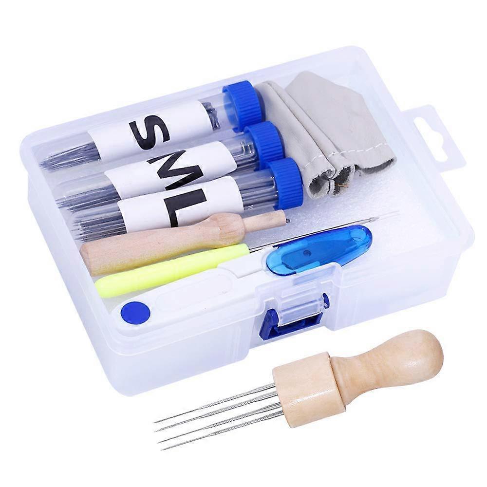 Felting Tool Felting Needle with Mat Scissors Finger Protectors 3 Sizes Wool Felt Needles 72 Pcs Felting Needles Kit