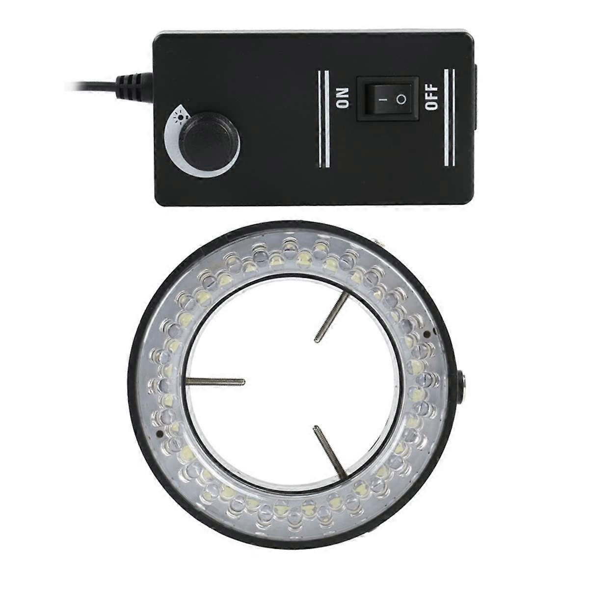 Lab Microscope Accessories 56pcs 144pcs LED Ring Light Microscopio Illuminator Lamp for Industrial Video Stereo Microscope(B Type 56pcs Black)