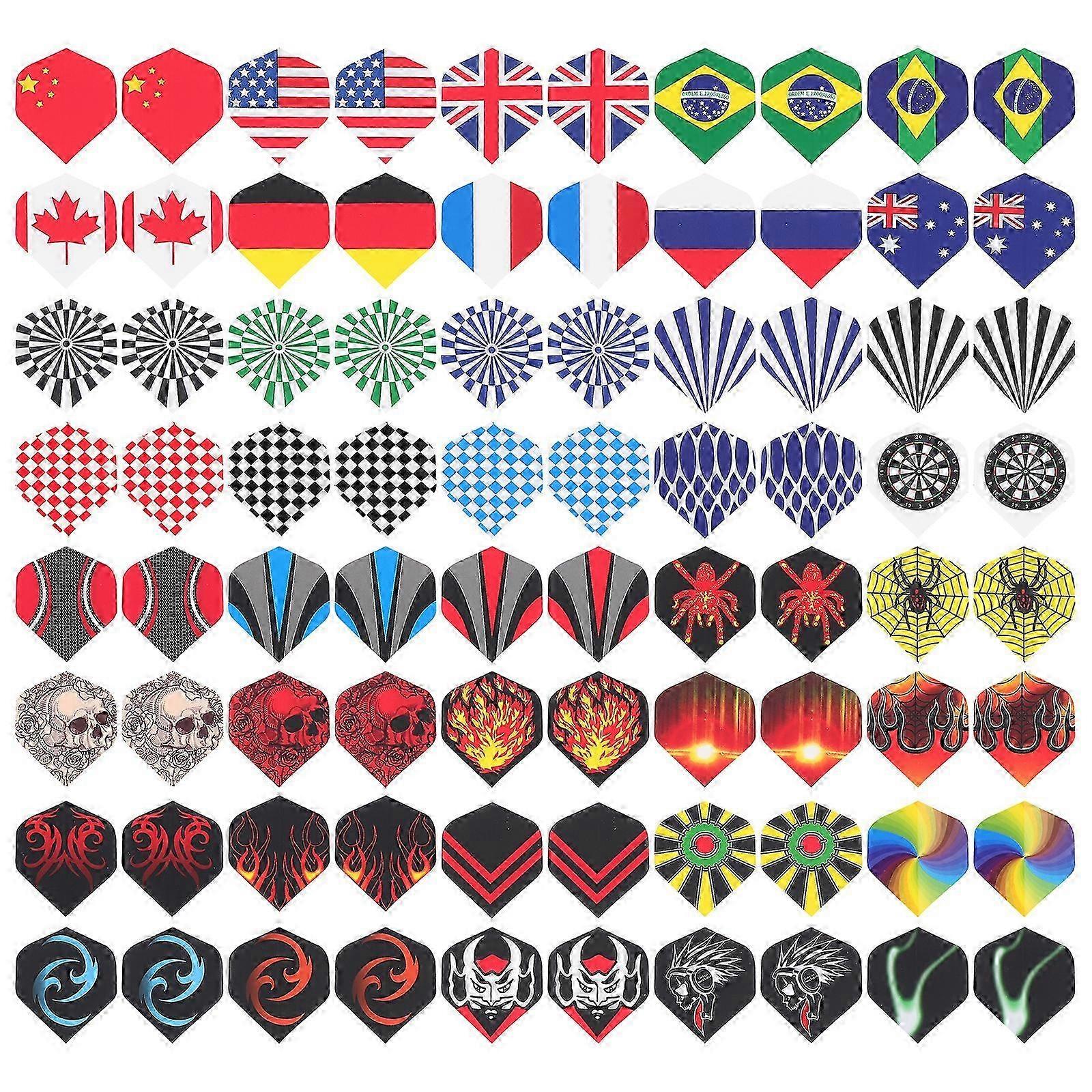 80 db Dart Flights Set - Könnyű műanyag dart kellékek darts kiegészítőkhöz
