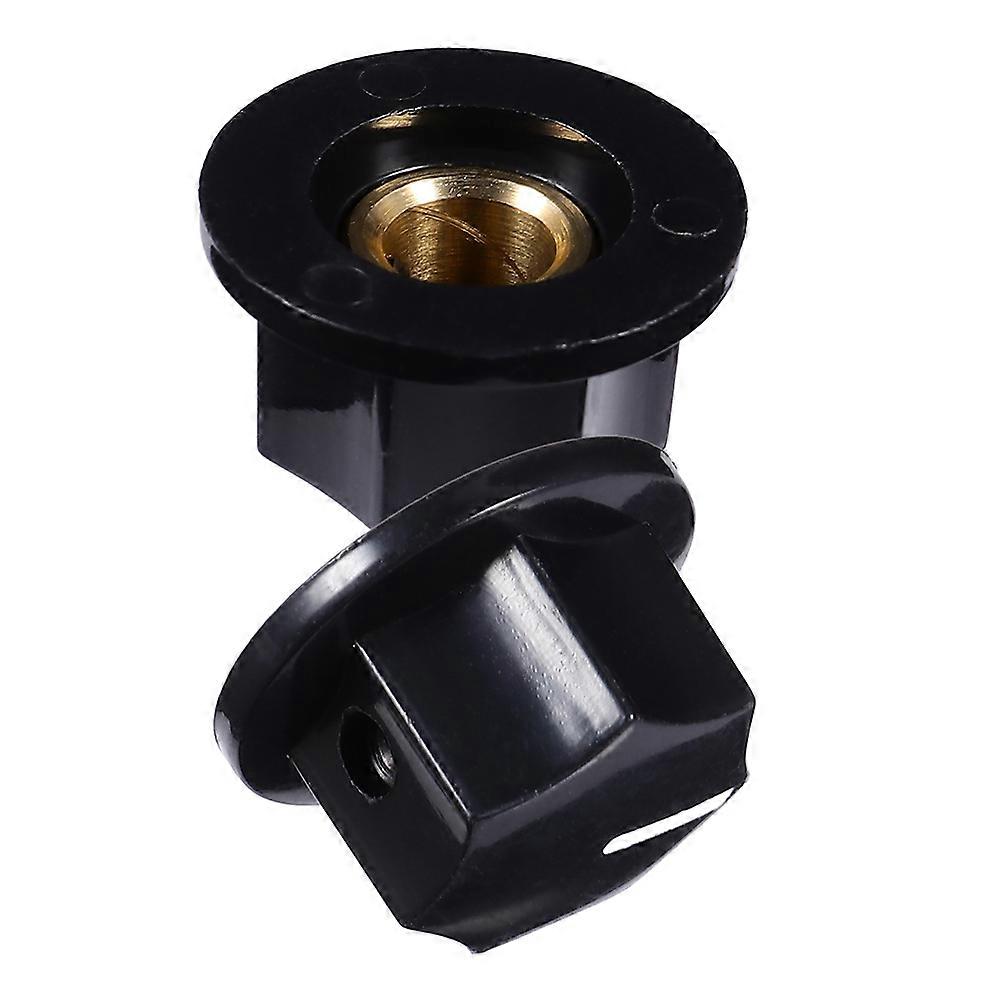 Black Plastic Control Knob for Electric Guitar with Adjustable Rotate Button 2 Pieces
