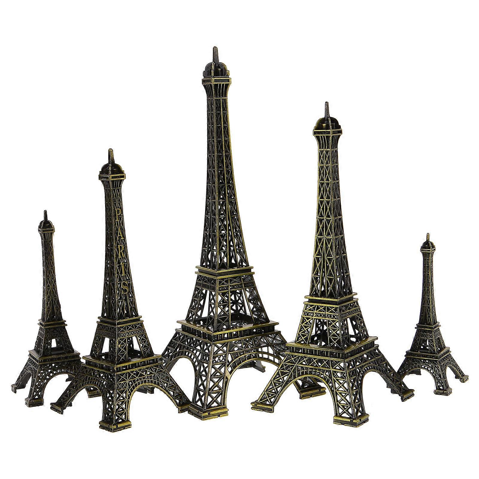 Unique Eiffel Tower Decor Eiffel Tower Model Figurine Hotel Use 15cm Iron Delicate 5Pcs