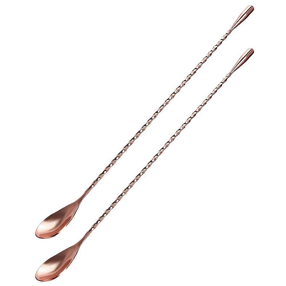 Serving Spoon Multipurpose Stainless Steel For Beverage Preparation Copper Color 2Pcs