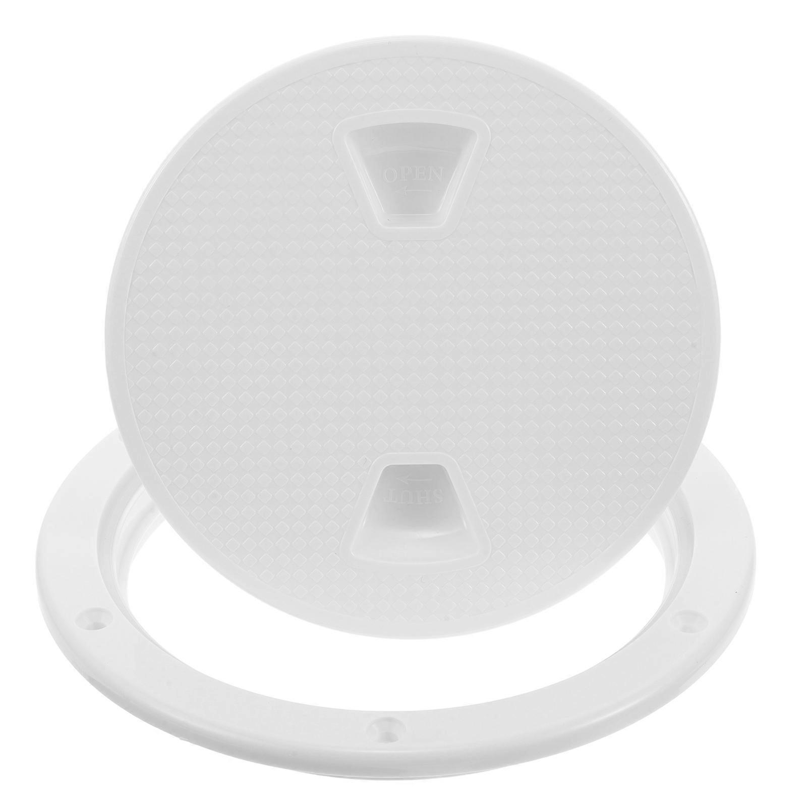 1 Set Round ABS Inspection Hatch Cover with Non Slip Surface for Yachts, Boats, and RVs – Easy and Safe Storage Solution