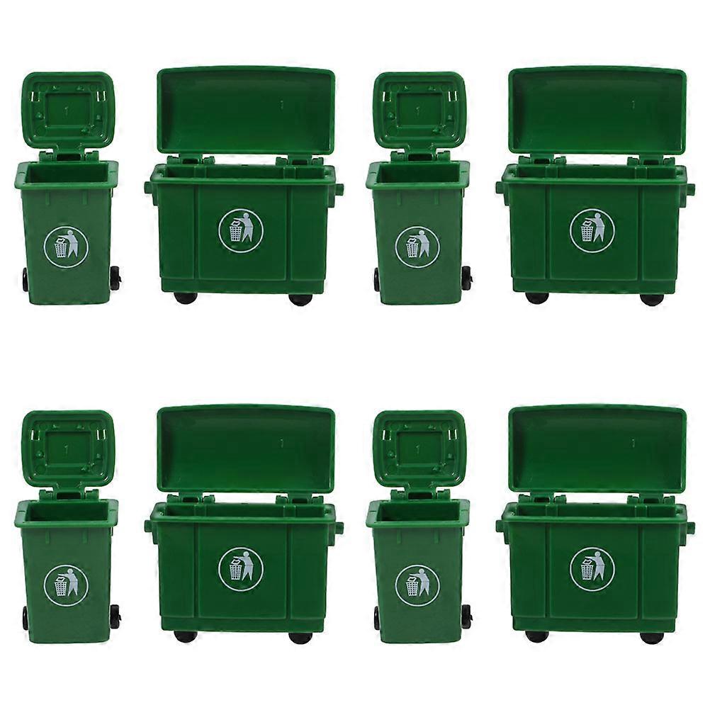 Mini Dustbin Miniature Accessories Miniature Dollhouse Garbage Can Tiny Trash Can 8Pcs