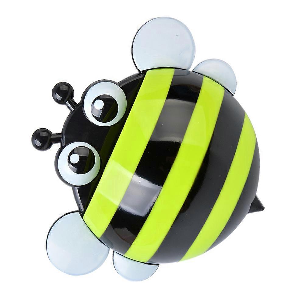 Cute Cartoon Toothbrush Holder Multi-Function Bee Storage Racks Organizer Sucked Type Plastic 17x15.5cm 1Pcs