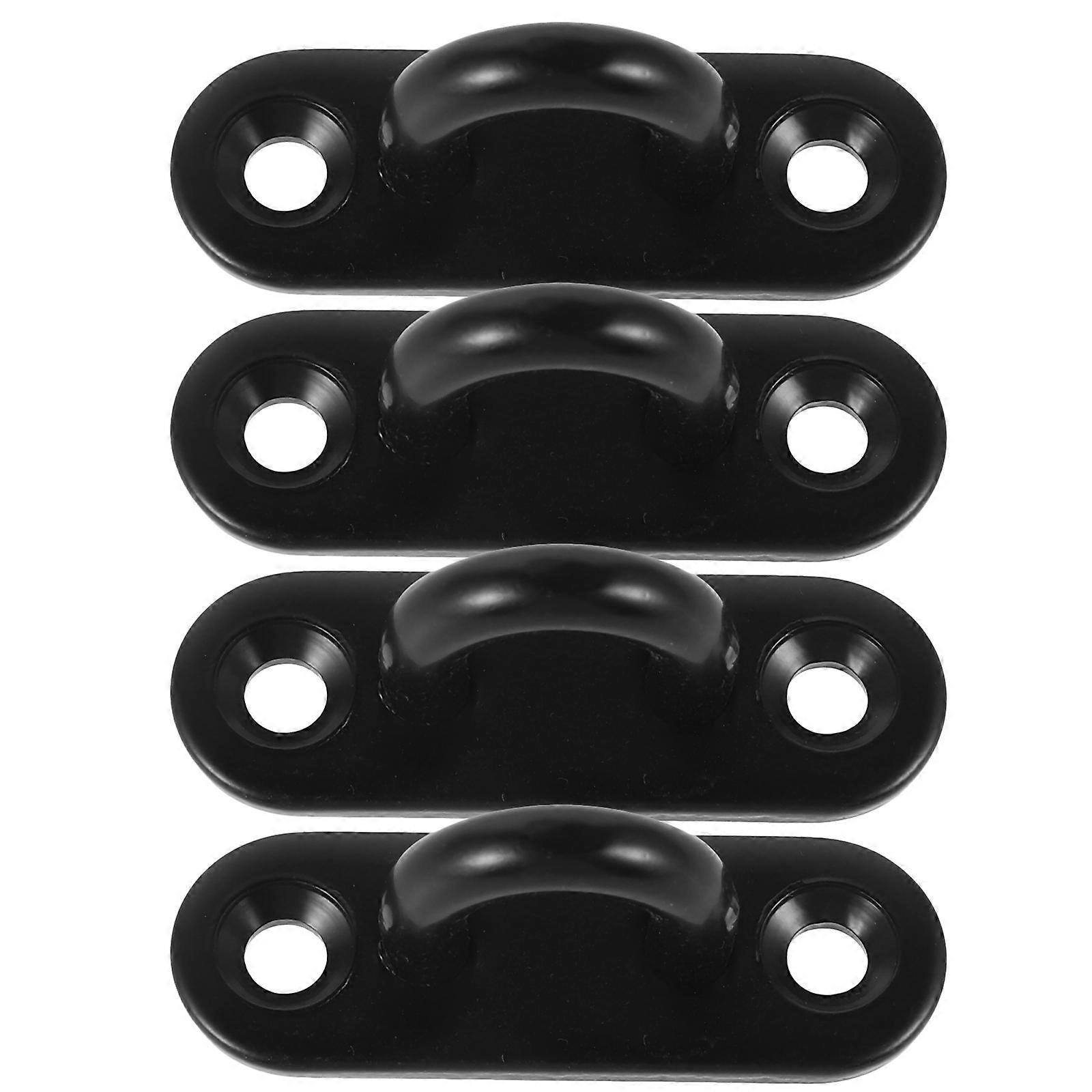 4pcs Hook Hanging Ring Ceiling U Hooks Indoor Modern Stainless Steel Black