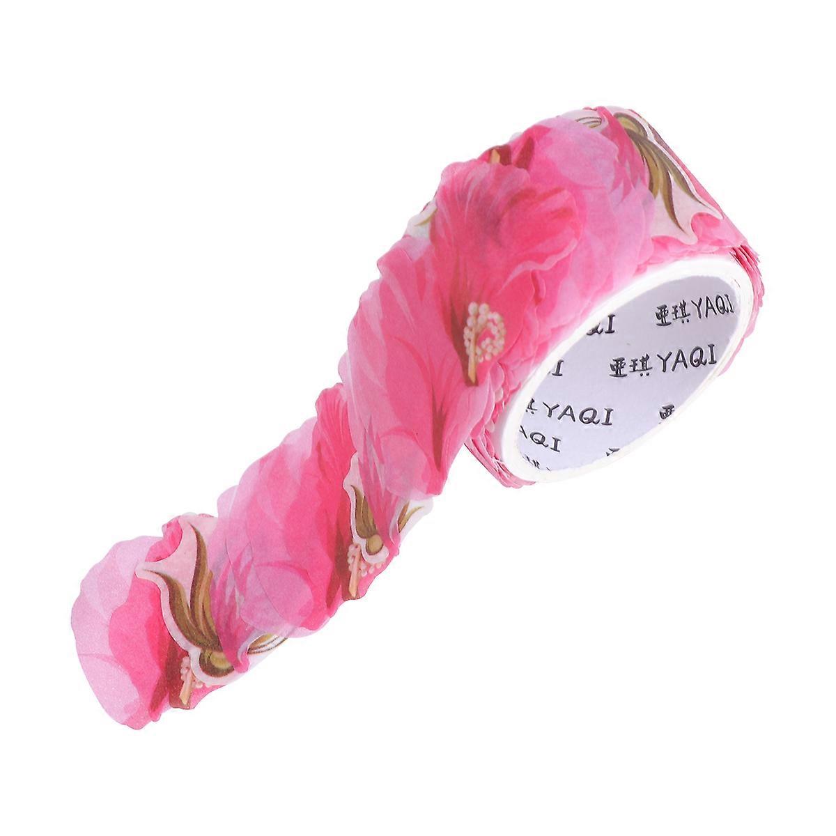 Decorative Tape For Crafts Petal Washi Masking Tape Hand Torn Seamless Stickers Pink Scrapbook Diy 1Pack