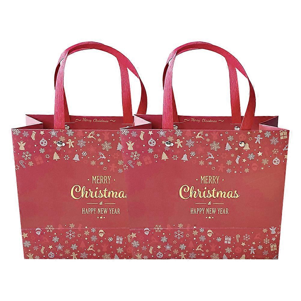 Versatile Candy Bag Christmas present Bag Rectangular Dark Red 22X20CM Storage 2Pcs