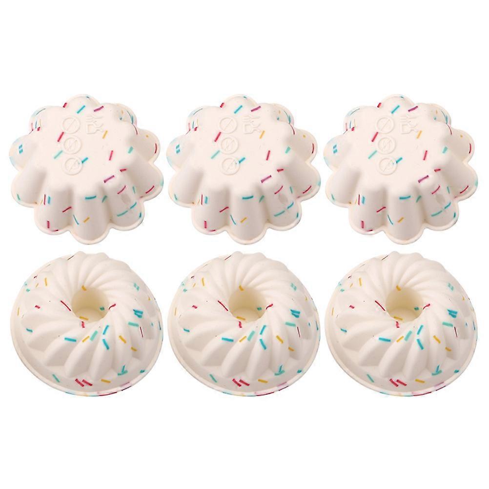 Non-Stick Silicone Cake Mold Baking Tool Hollow Shape 6Pcs