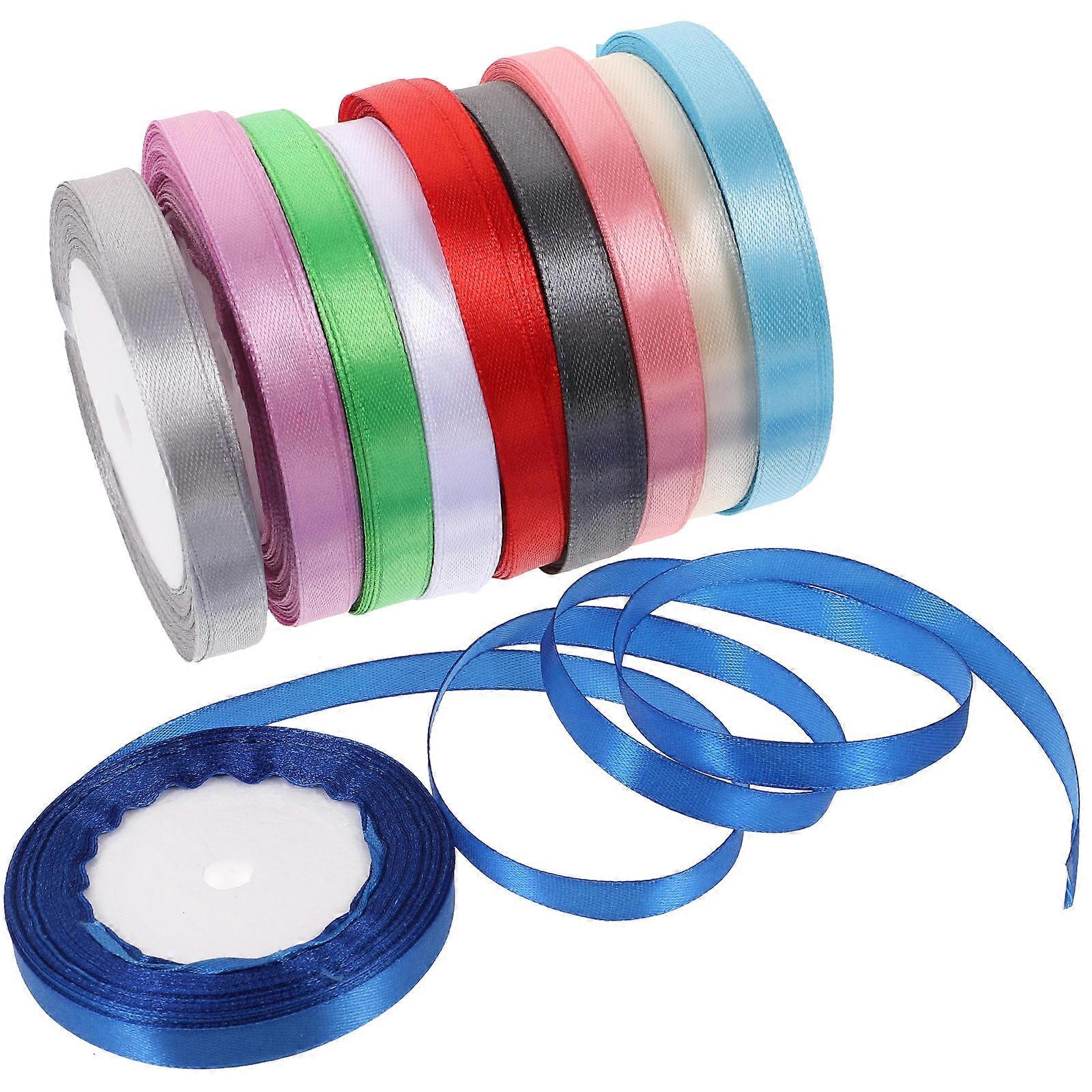 Bouquet Wrapping Ribbon Assorted Color present Giving Crafts Making 2200X1CM 10 Rolls