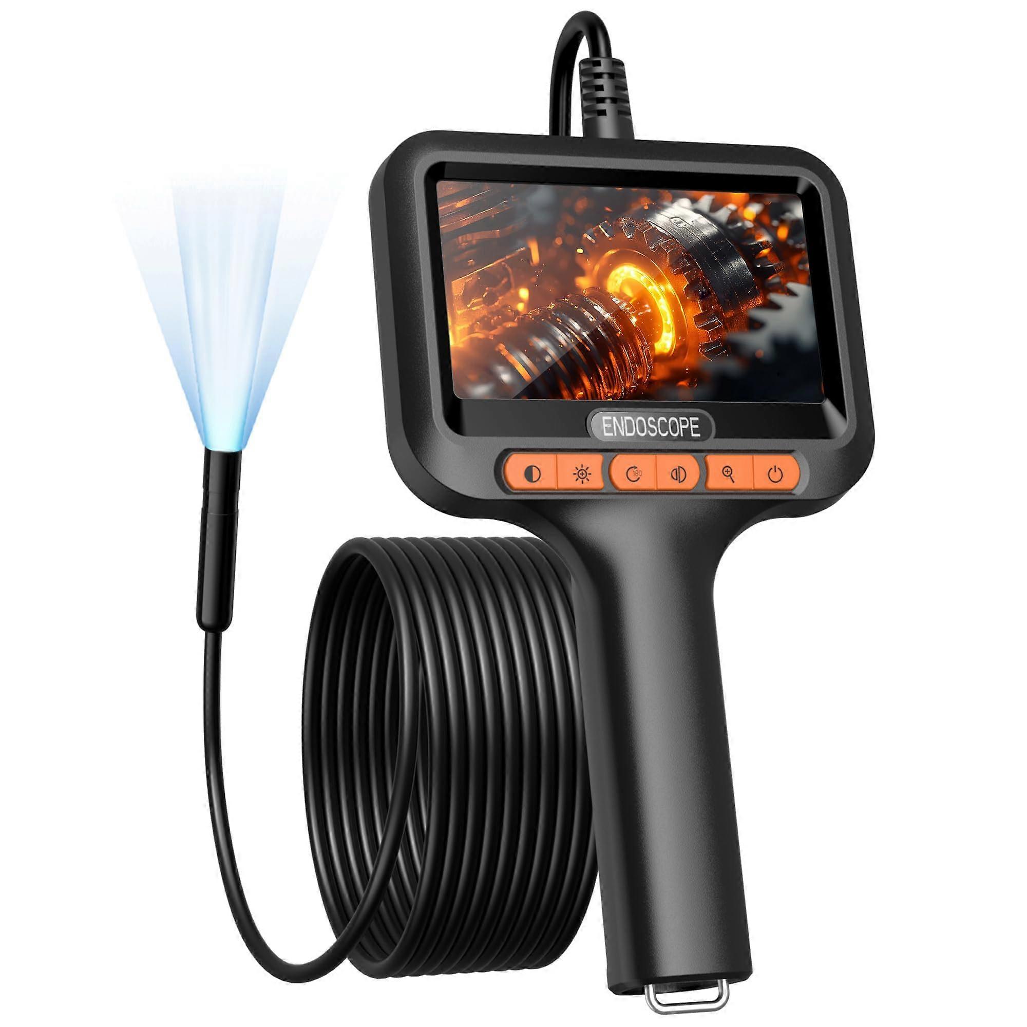 10m Endoscope Camera,HD Pipe Camera with 4.3 Inch 8mm