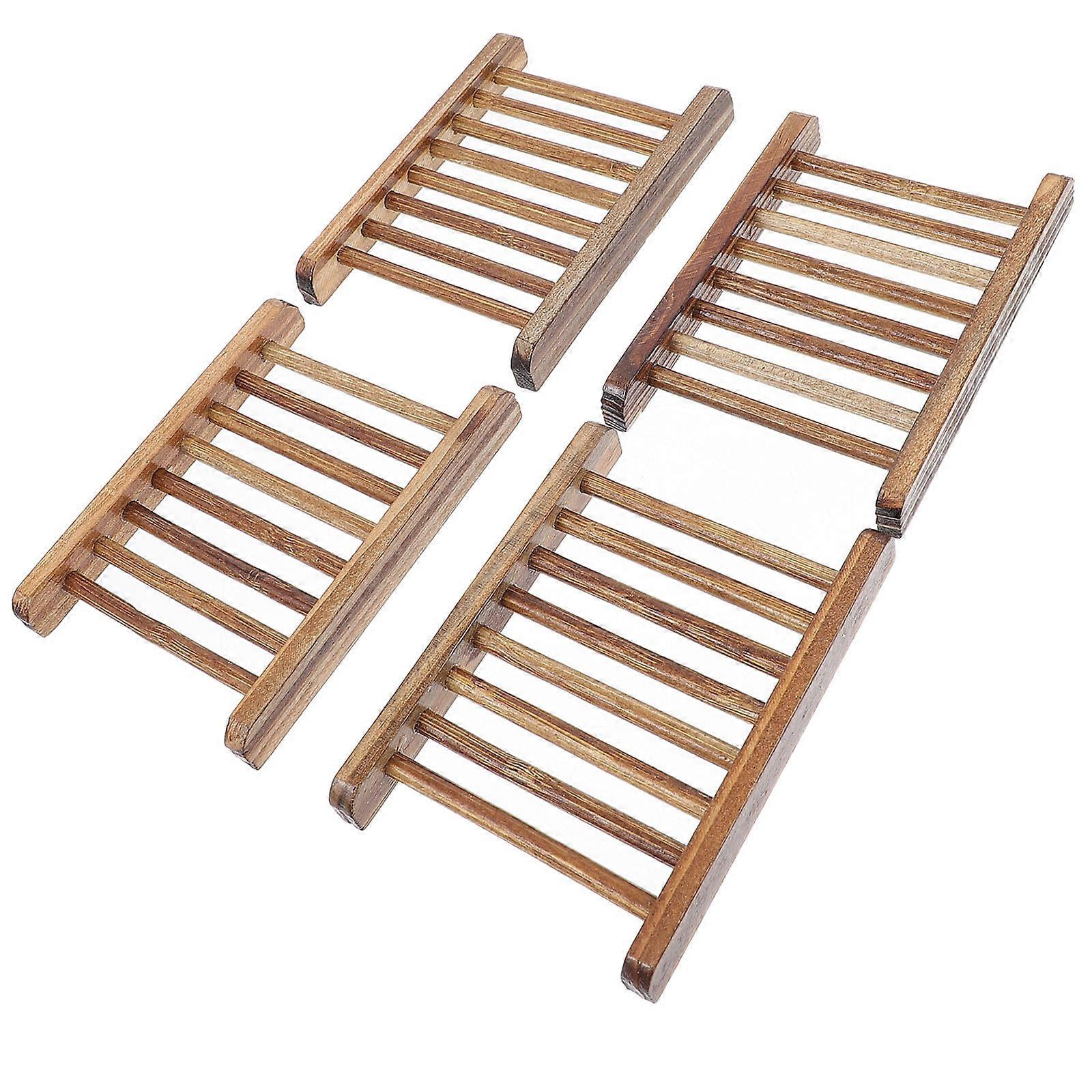 Here's a well structured product description for your **4pcs Natural Wooden Soap Dish Holder**:
### πΏ 4PCS Natural Wooden Soap Dish Holder β