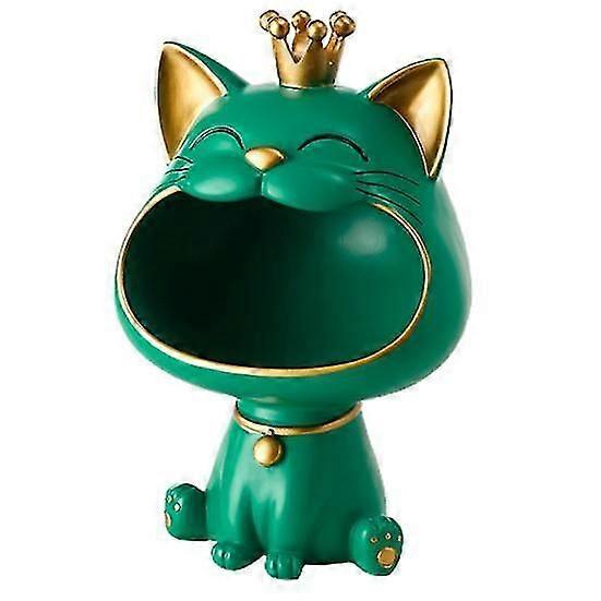 Organizer Box High Durability Cartoon Shape Lightweight Good Cat Figurine Organizer Box Table Decor for Home