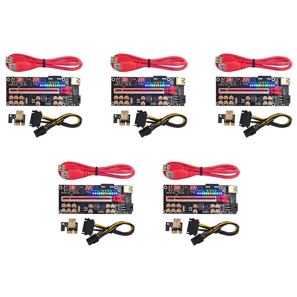 VER018 PRO PCI-E Riser Card USB 3.0 Cable 018 PLUS PCI Express 1X To 16X Extender PCIe Adapter for B