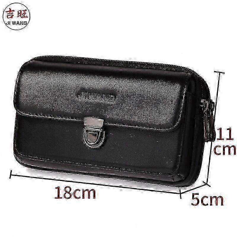 コイン、タバコ、携帯電話用の高品質のメンズレザーウエストパックバッグ。日常使いとTのための用途の広いポケットポーチベルトバムバッグ