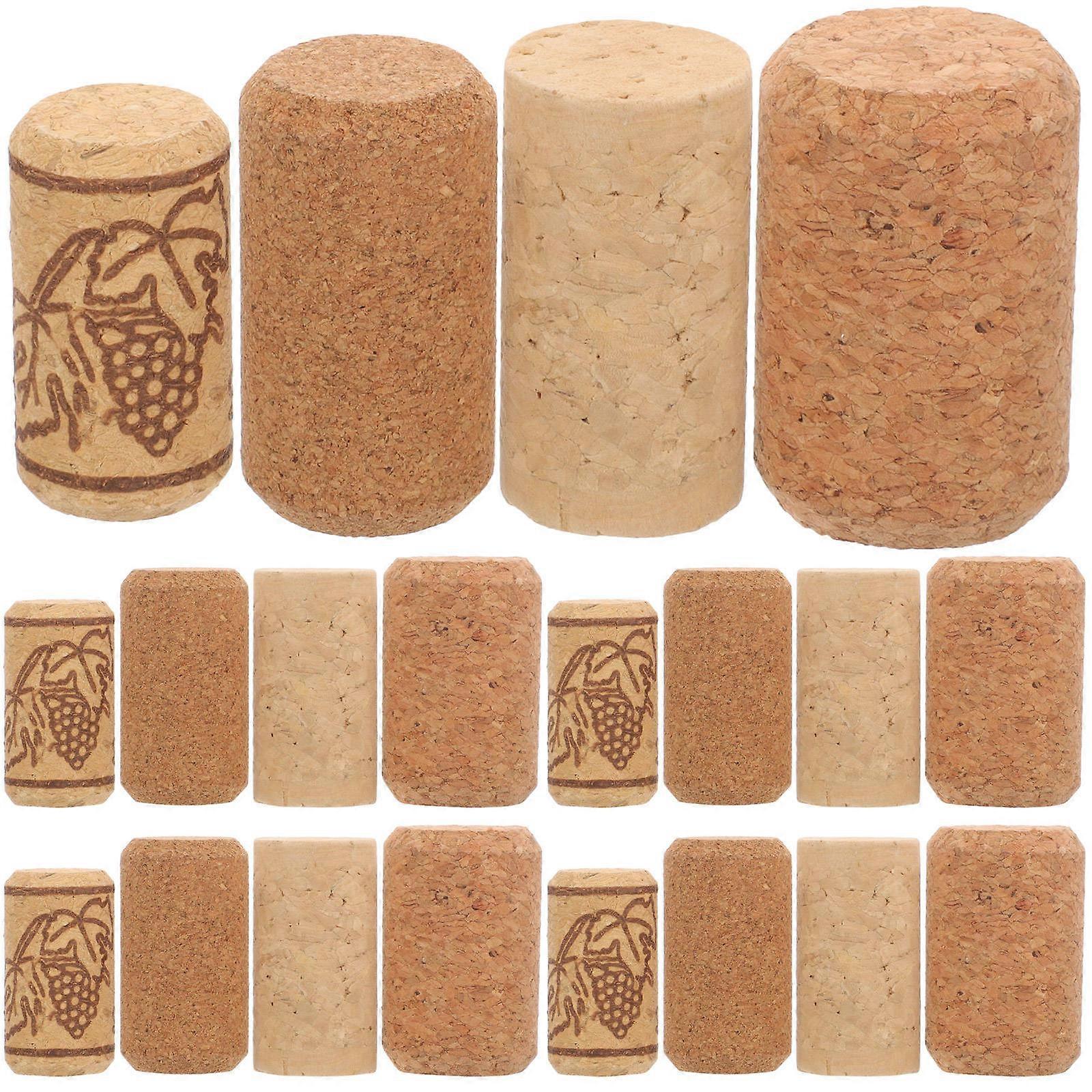 Cork Stoppers For Wine Bottles Tapered Cork Plugs Maintain Wine Freshness 20Pcs