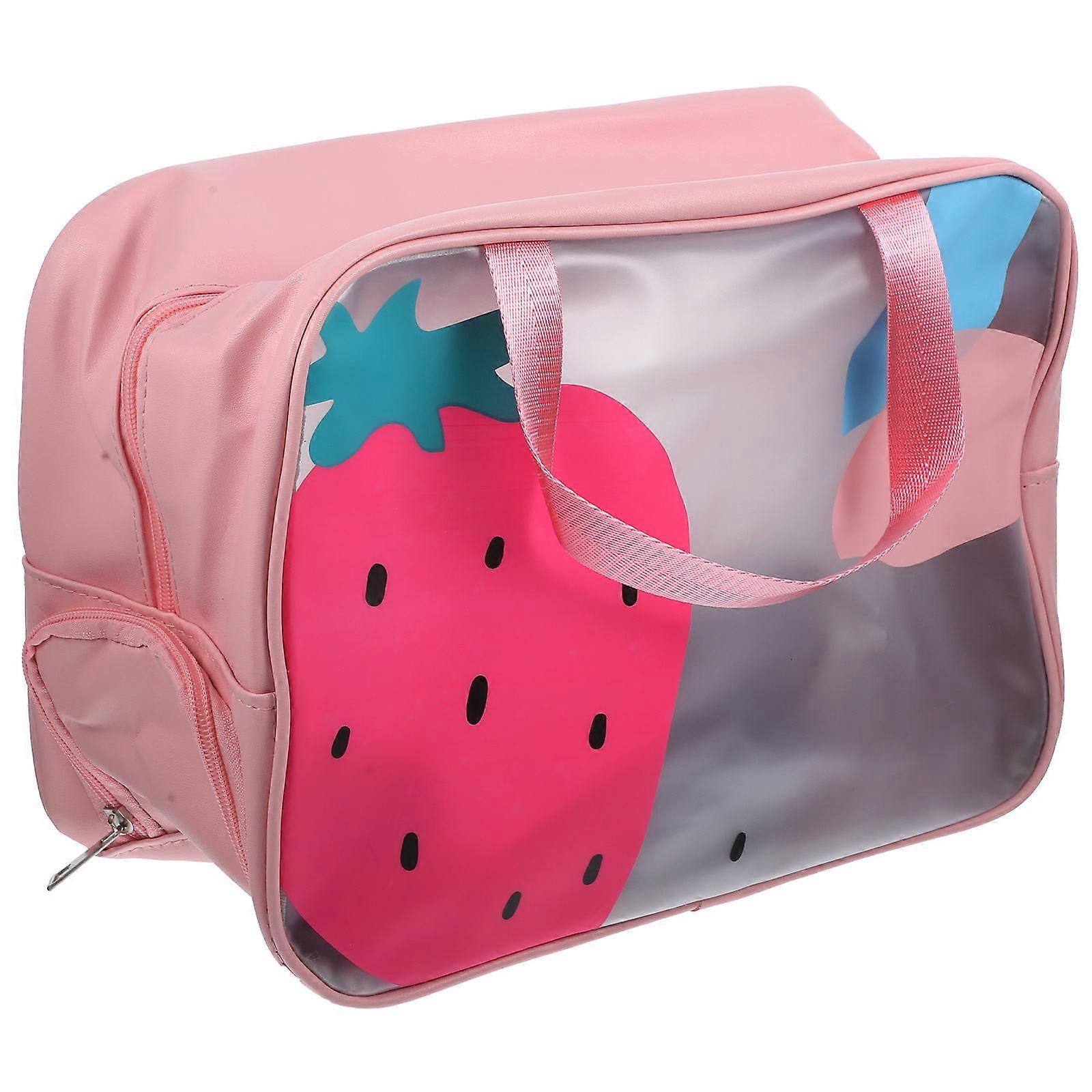 Gym Shower Bag Travel Organizer Toiletry Bag Women Business Travel Rectangular PU Material 1Set