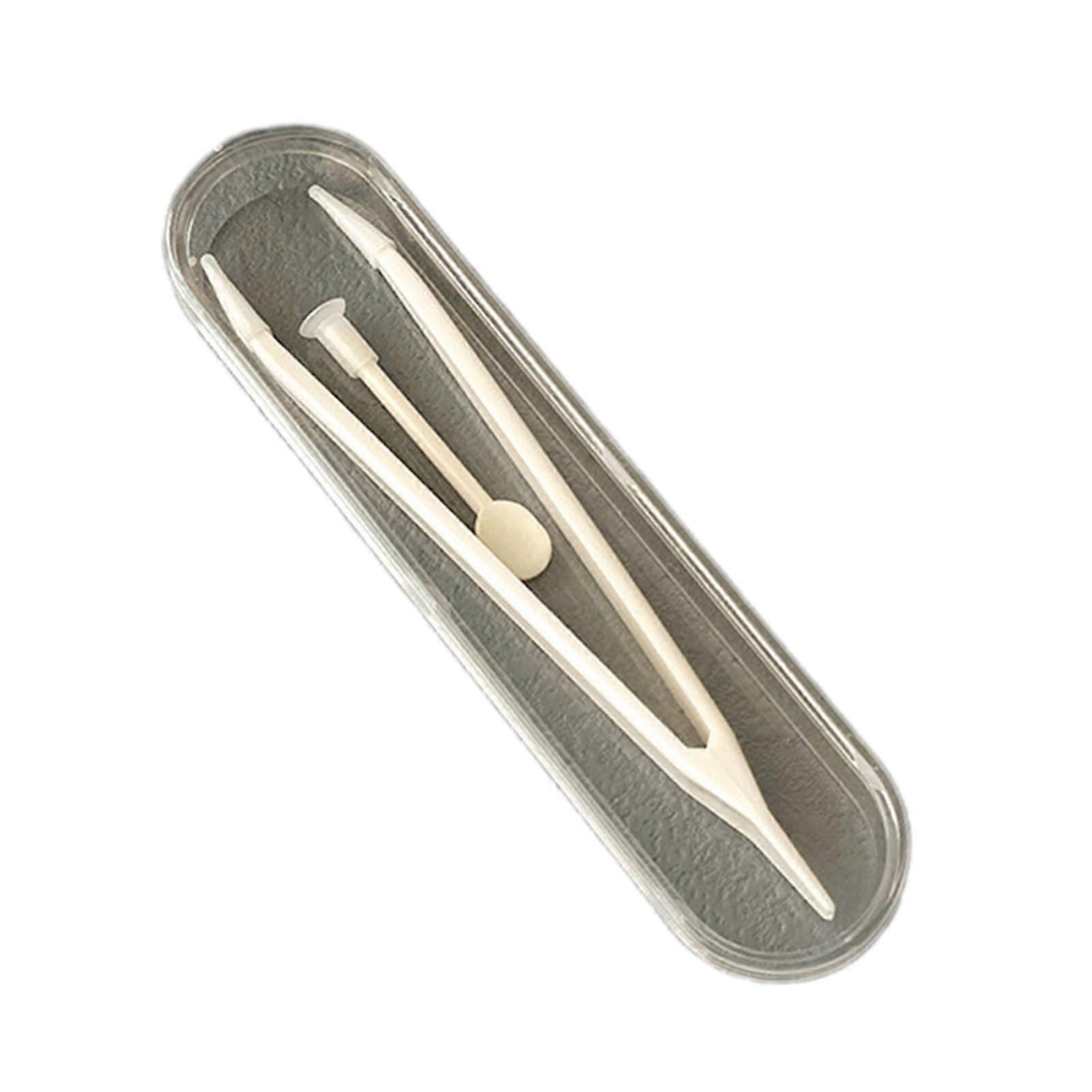 Contact Lens Inserter Remover Set with Multi-Color Tweezers for Special Clamping Tools - White Design