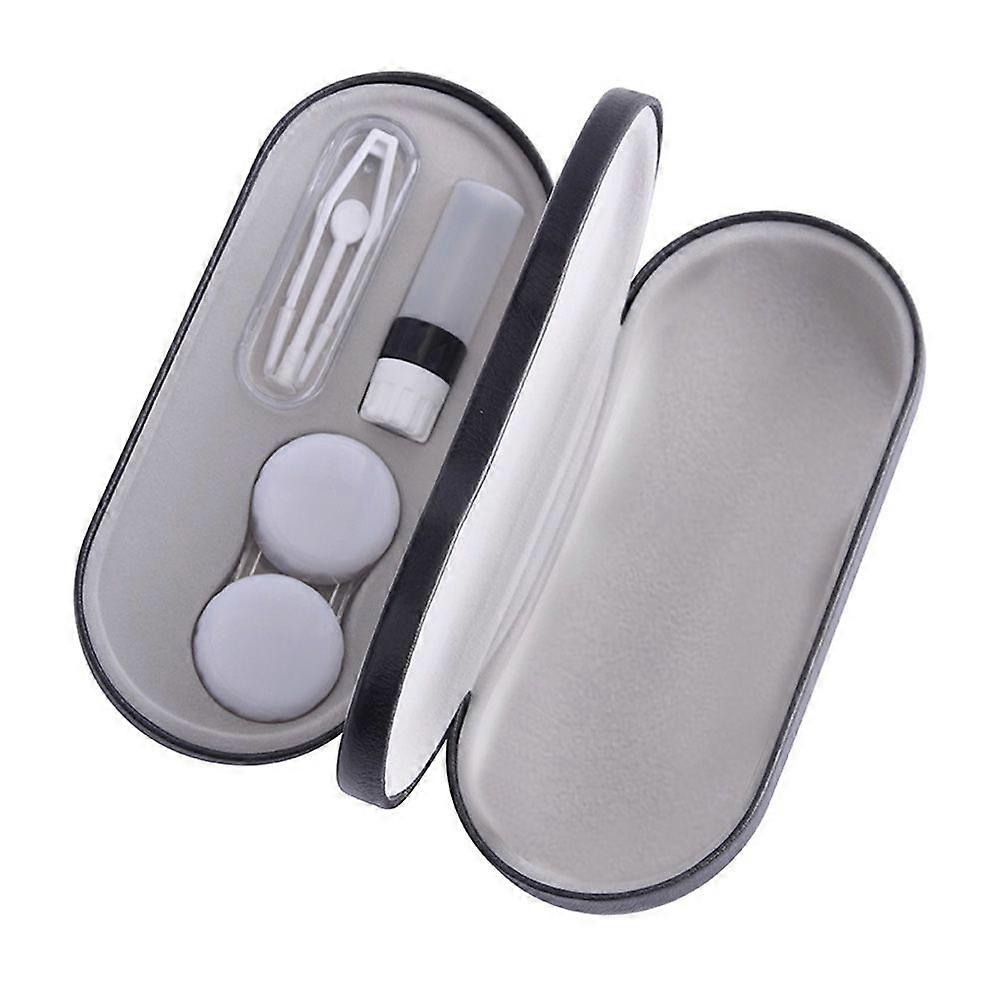 1pc Double Layers Myopic Lens Case Myopic Glasses Box without Glasses (White)