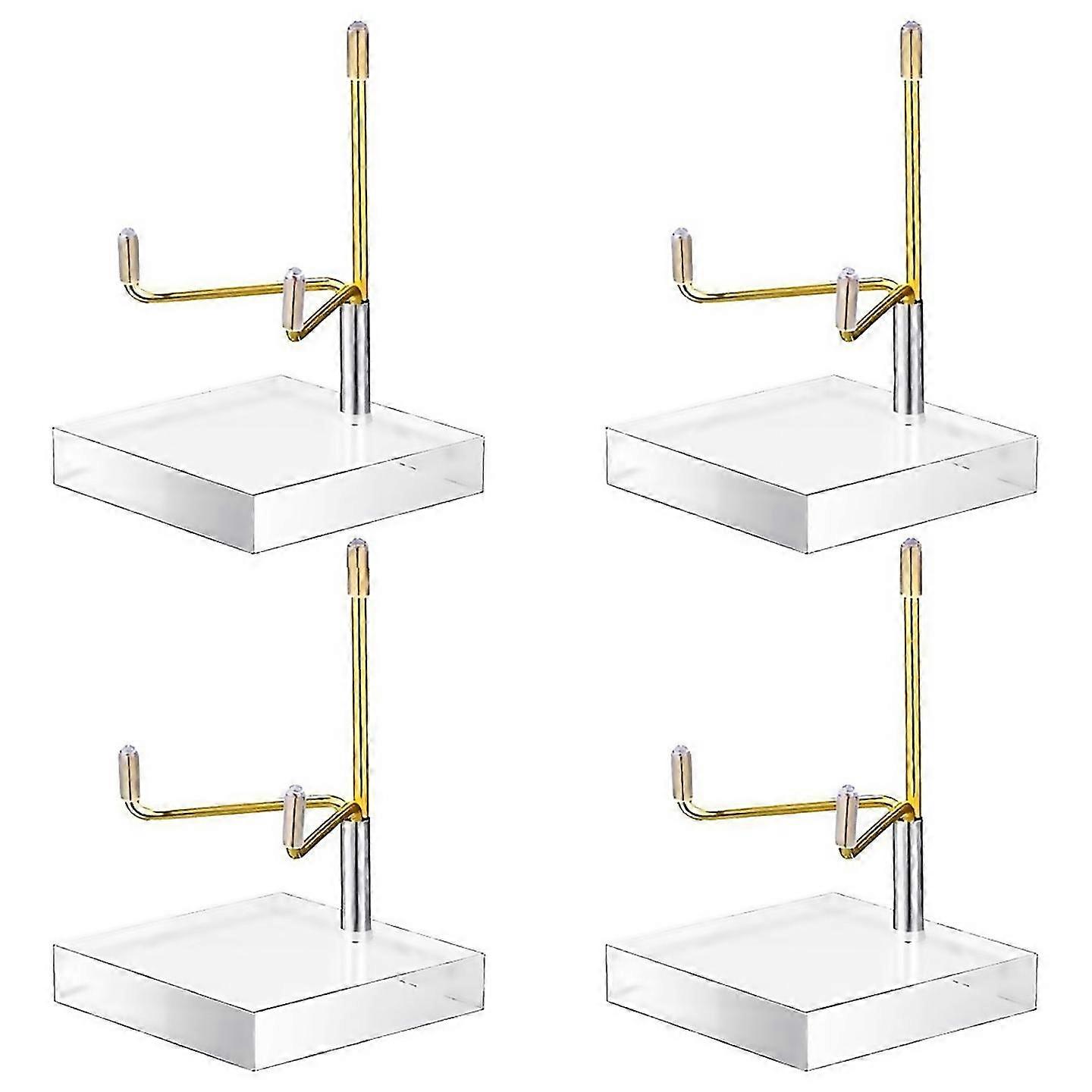 For 4 Pcs Adjustable Metal Arm Display Stand Easel Gold