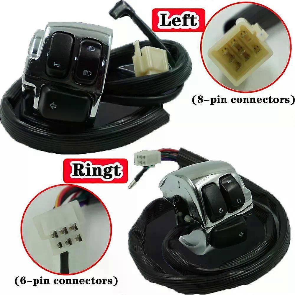 NOLLAM Handle Switch Button For Harl&ey Softail For Dyna For Sportster 883 1200 V-Rod TO&UR&IN&G Electra Glide Motorcycle 1" 25mm Handlebar Turn Signal Control Switch (Color : Blackone - Foto 3