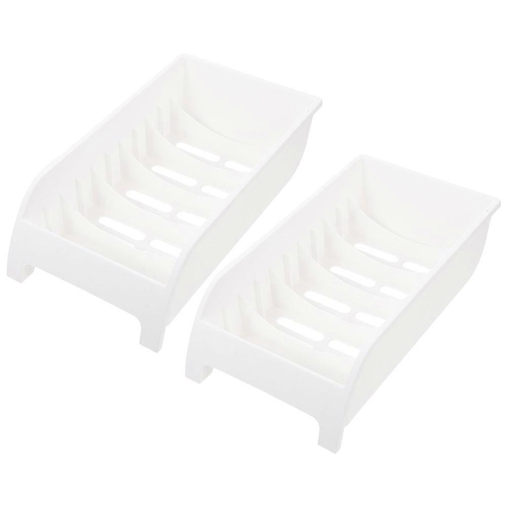 2pcs Space Saving Kitchen Dish Drying Rack for Plates & Bowls, Easy Clean Material for Countertop Organization