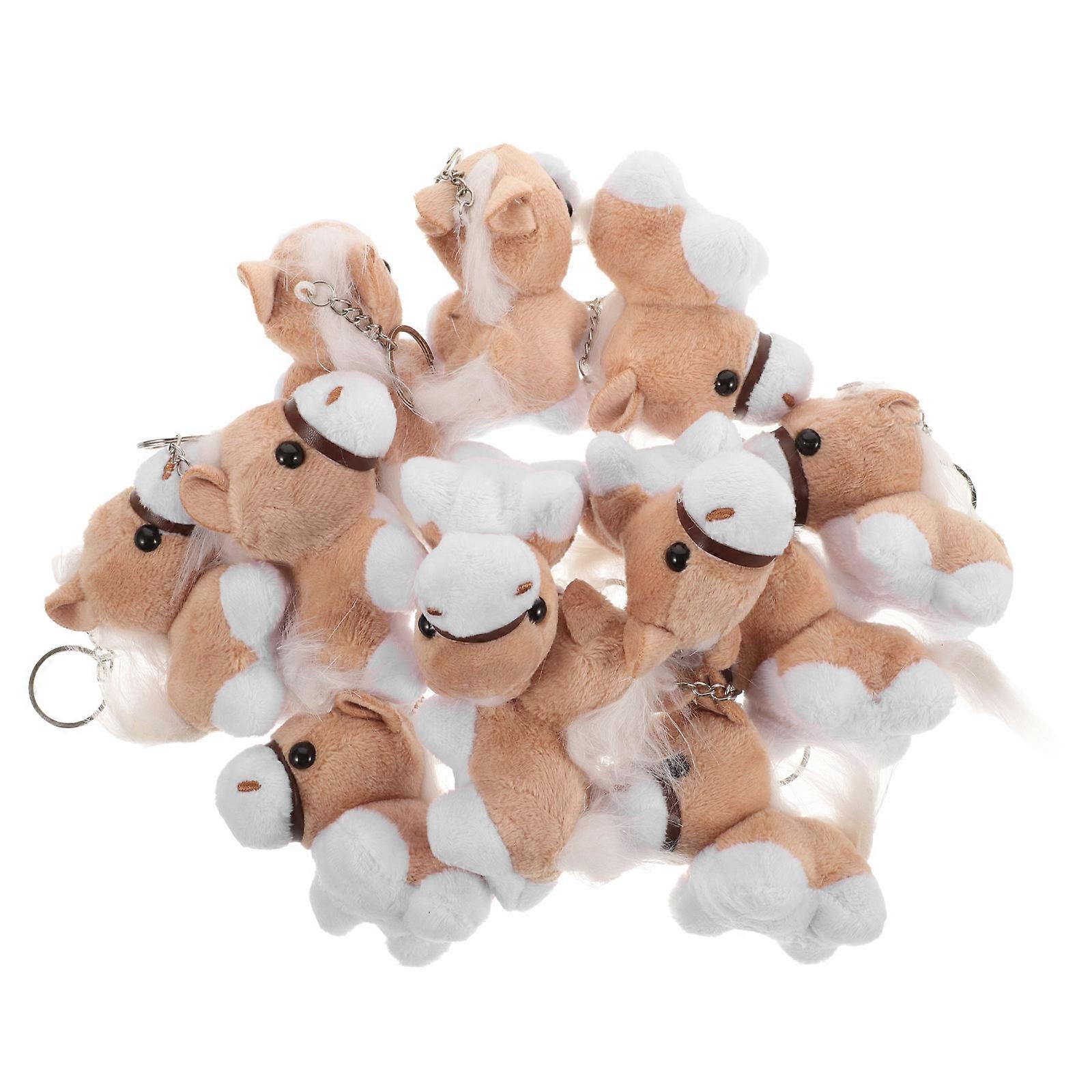 Horse Toy Stuffed Animal Plush Small Decoration Multi Bag Pendant 12pcs